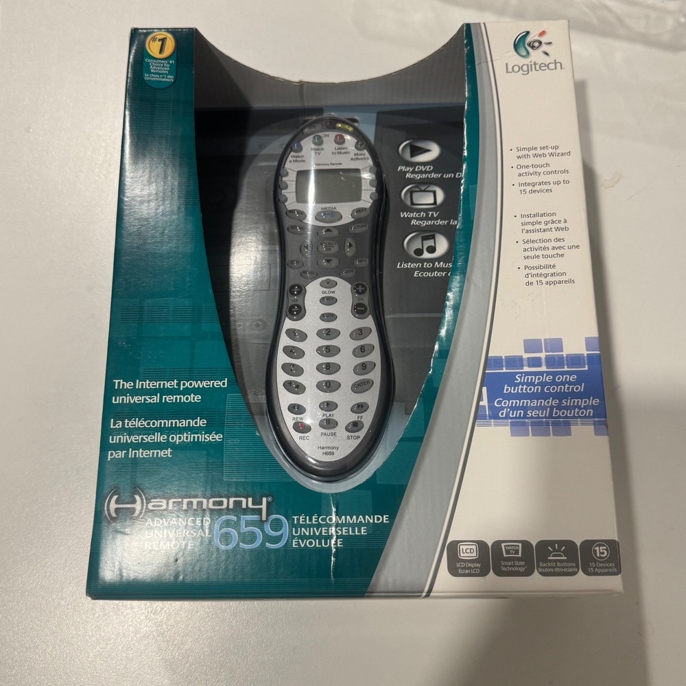 NEW Logitech Harmony 659 Advanced Universal Remote Control (Open Box/ LN)